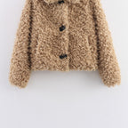 Damen kuschelige Teddyjacke R&B