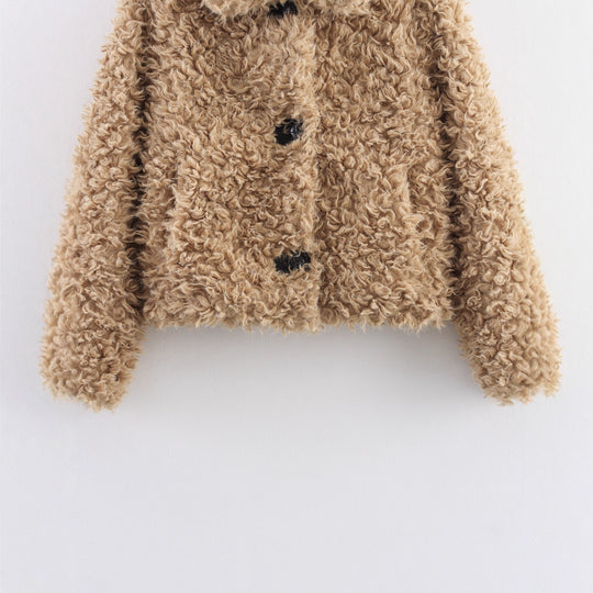 Damen kuschelige Teddyjacke R&B