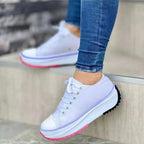 Damen Sportliche Plateausneaker mit modischem Kettenakzent R&B