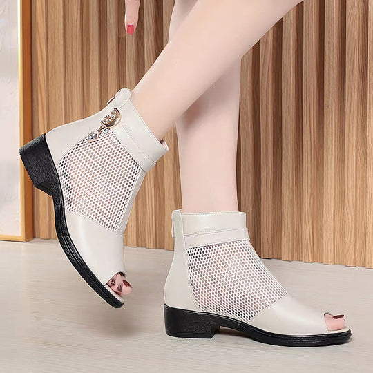 Damen Stiefeletten mit durchlässigem Netzdesign und elegantem Schmuckdetail R&B
