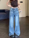 Damen Weitgeschnittene Denim-Hose mit modischem Vintage-Design R&B