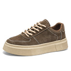 Damen modische Sneakers mit dicker Profilsohle und robustem Obermaterial