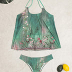Damen Tankini-Set mit modischem Muster und lässigem Schnitt R&B