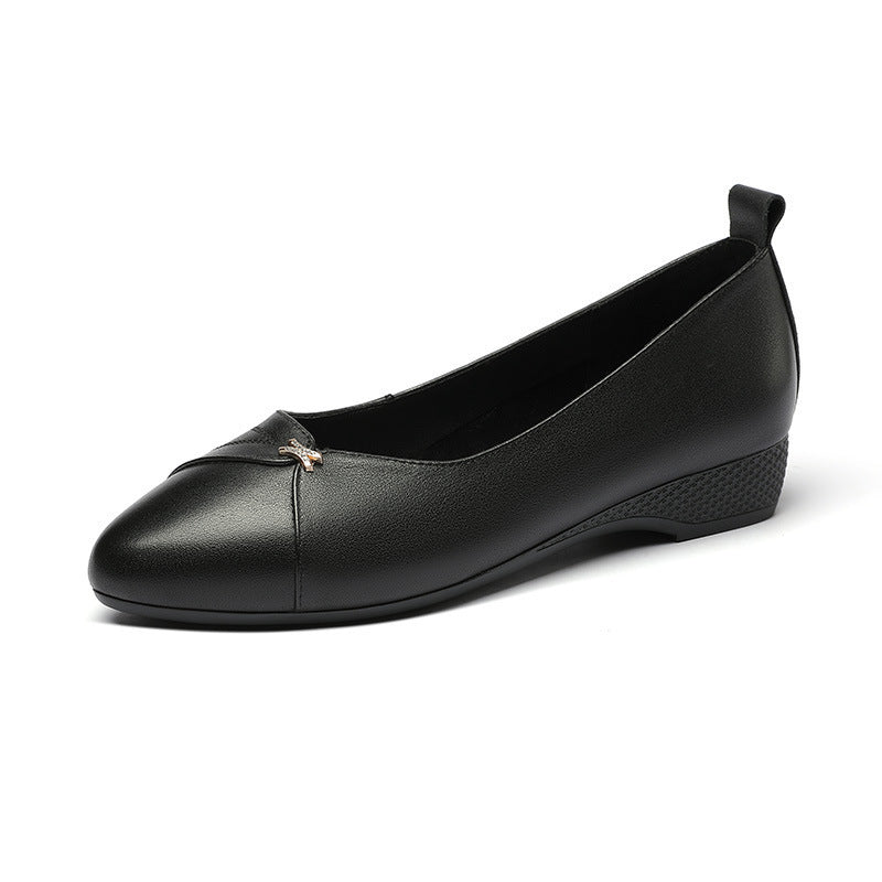Damen bequeme Ballerinas mit modischem Riemen und elegantem Detail R&B