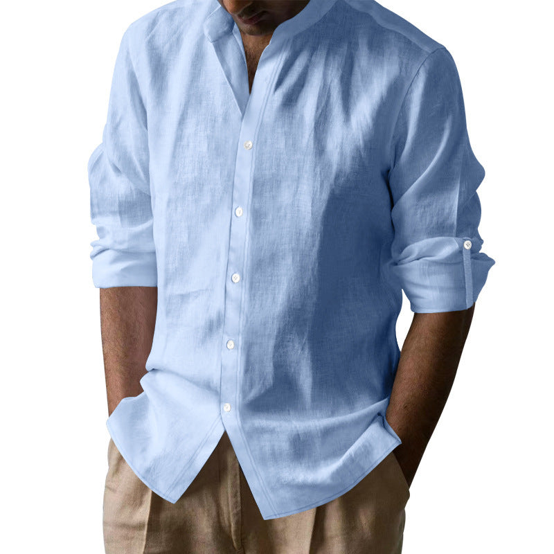 Herren Langarmhemd im lässigen Look mit eleganten Knopfdetails R&B