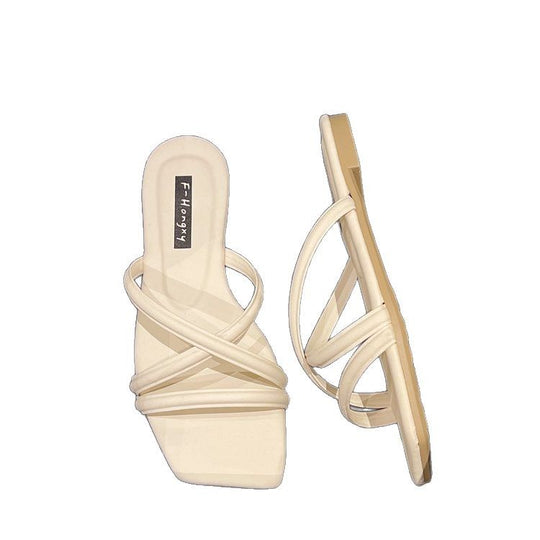 Damen modische Riemchensandalen mit elegantem Samtfinish R&B