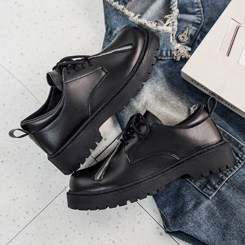 Damen lässige Schnürschuhe mit modischem Reißverschluss und rutschfester Sohle R&B
