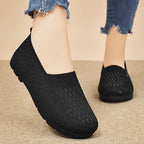 Damen Elastische Slip-On Freizeitschuhe R&B