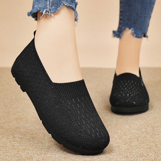 Damen Elastische Slip-On Freizeitschuhe R&B