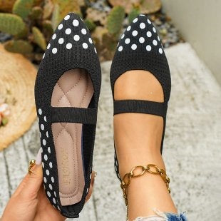 Damen Modische Ballerinas mit Punkten und elegantem Riemendesign R&B