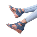 Damen Wedge-Sandalen mit modischem Cut-Out-Design und rutschfester Sohle R&B