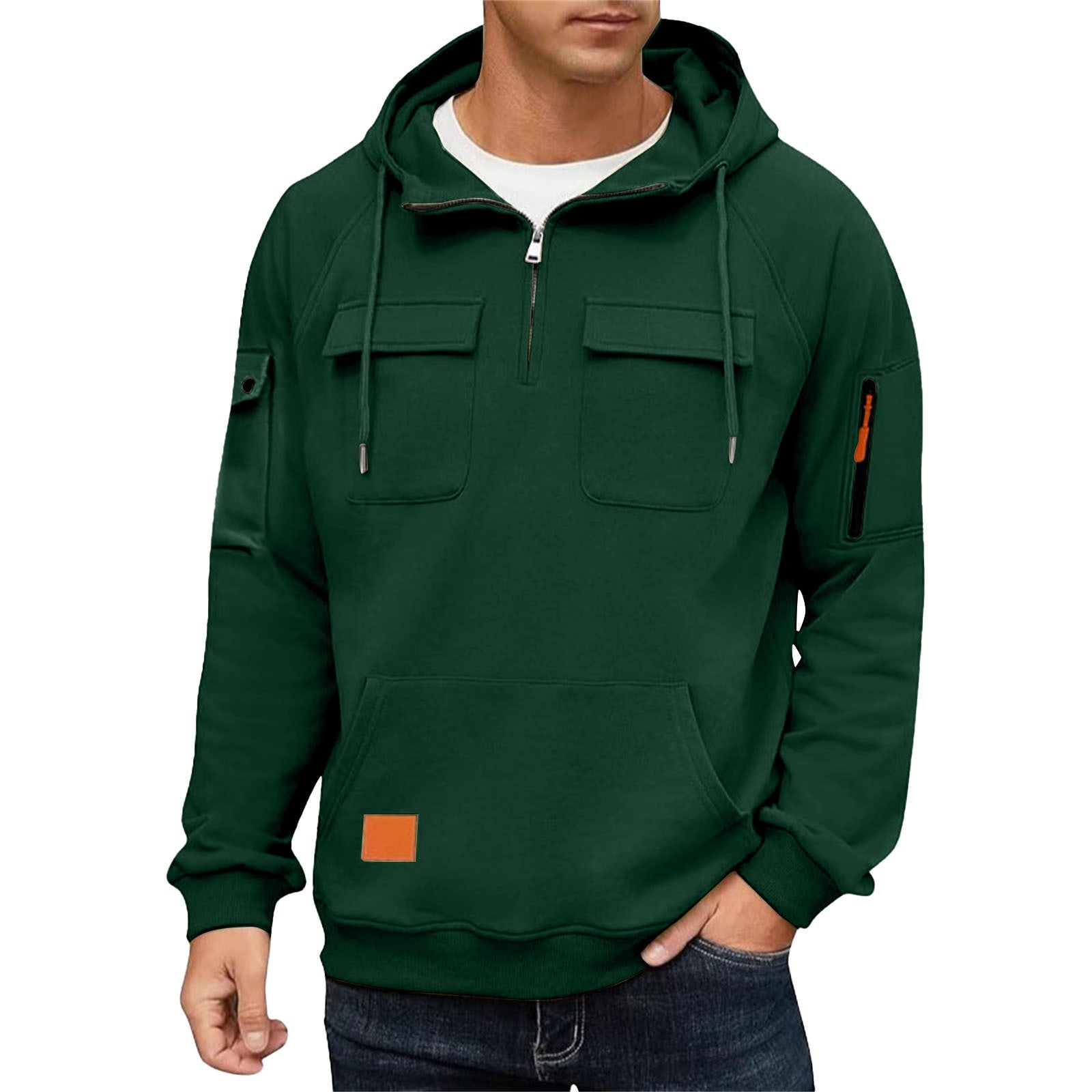 Herren Alltags-Hoodie mit praktischen Taschen R&B