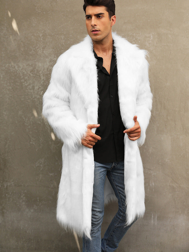 Herren Luxuriöser Kunstpelzmantel R&B