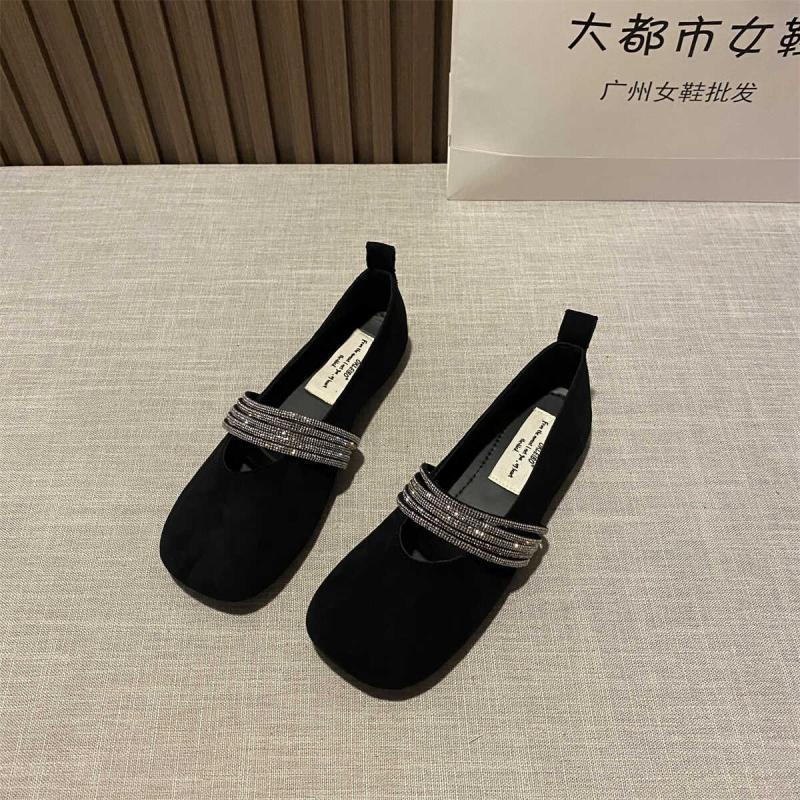 Damen elegante Ballerinas mit verzierten Riemchen R&B
