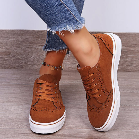 Damen Elegante Sneakers mit modischem Brogue-Design R&B