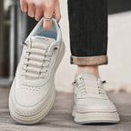 Damen Modische Ledersneaker mit dämpfender Laufsohle und eleganter Naht R&B