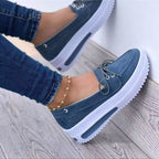 Damen Slip-On Sneakers mit bequemem Plattform-Design R&B