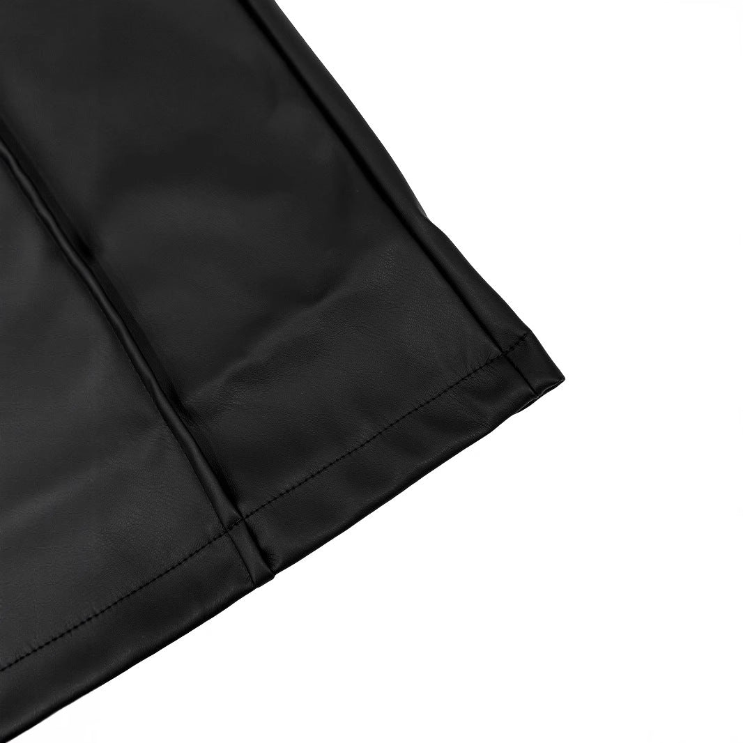 Damen elegante Culotte aus hochwertigem Kunstleder R&B