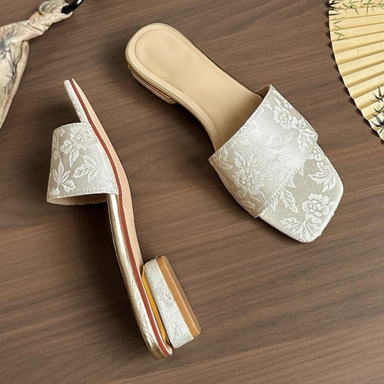 Damen Kunstvoll bestickte Mules R&B