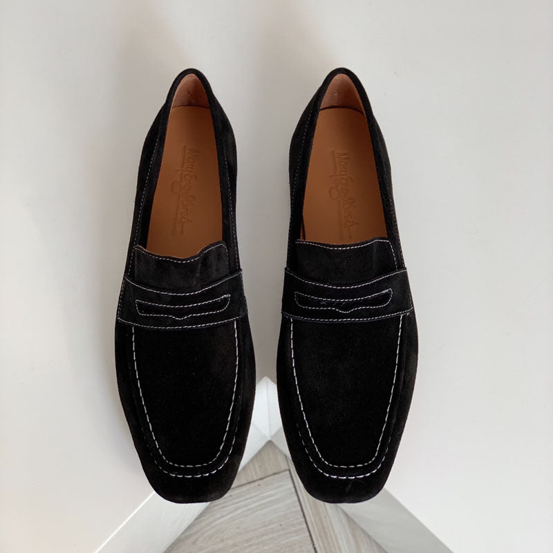Damen Mokassins aus hochwertigem Wildleder mit eleganter Naht