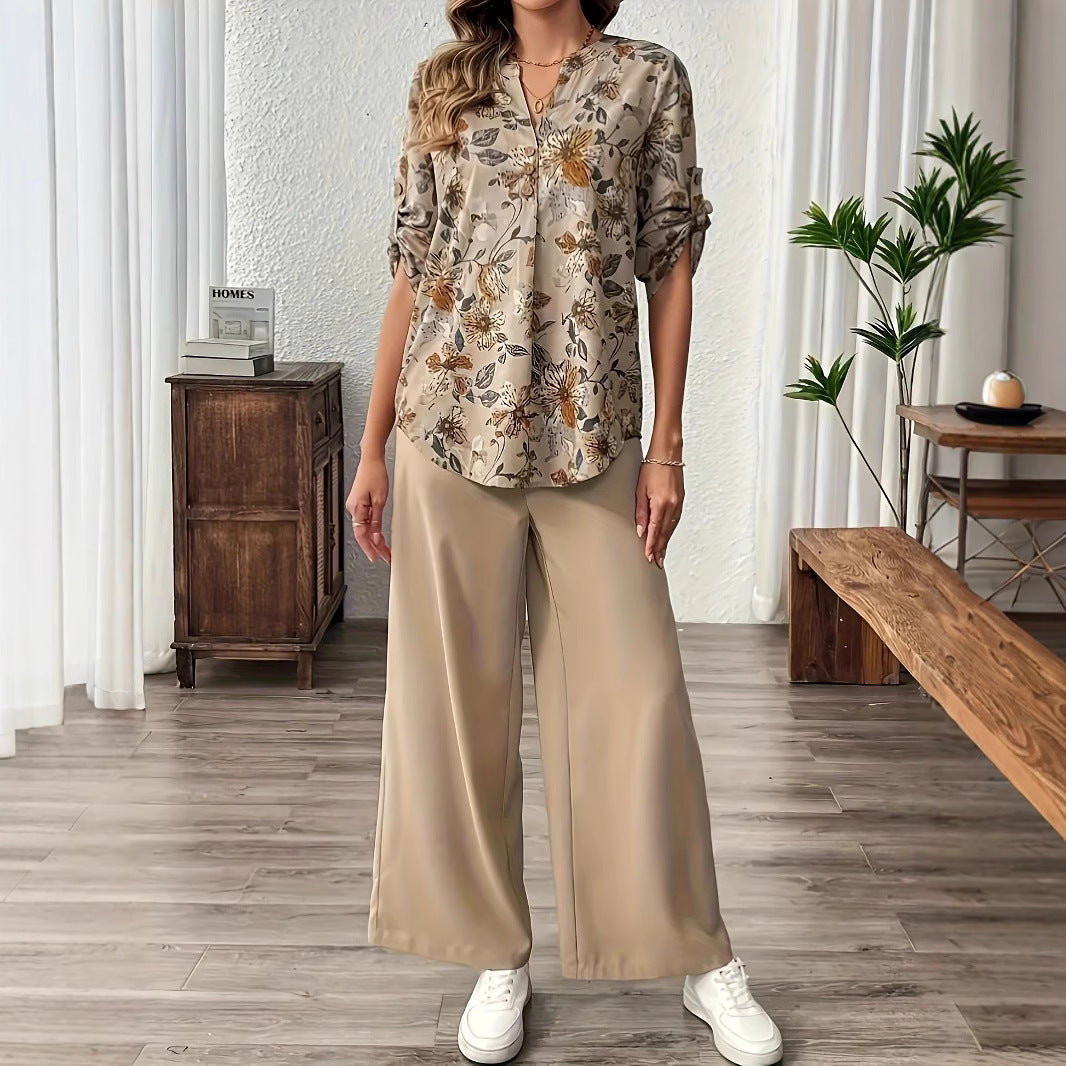 Damen Bluse mit floralem Design und lässiger Passform R&B