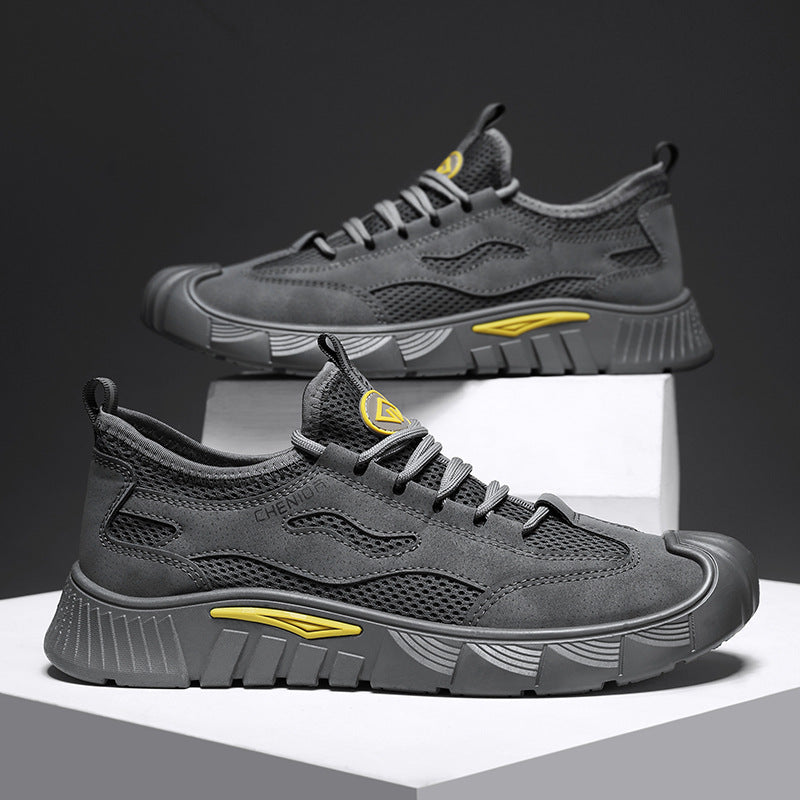 Damen Sportliche Sneakers mit luftiger Oberflächenstruktur und strapazierfähigem Sohlenprofil R&B