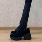 Damen Chunky Slipper mit breiter Gummisohle und elastischem Einschlupf R&B