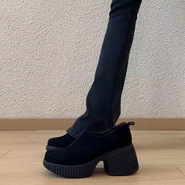 Damen Chunky Slipper mit breiter Gummisohle und elastischem Einschlupf R&B