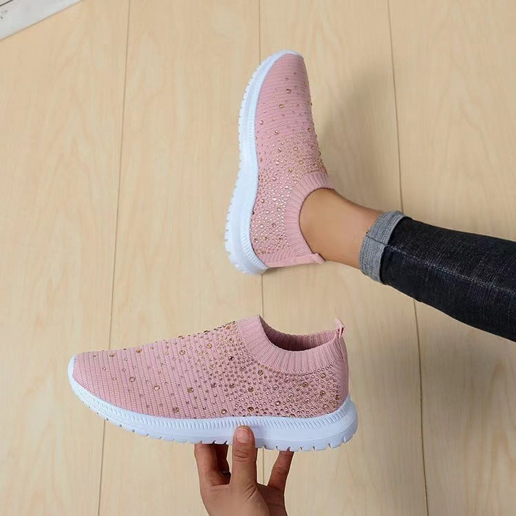 Damen Sneakers mit funkelnden Steinen R&B