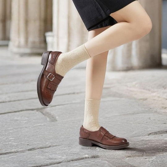 Damen Brogues mit verziertem Riemen R&B