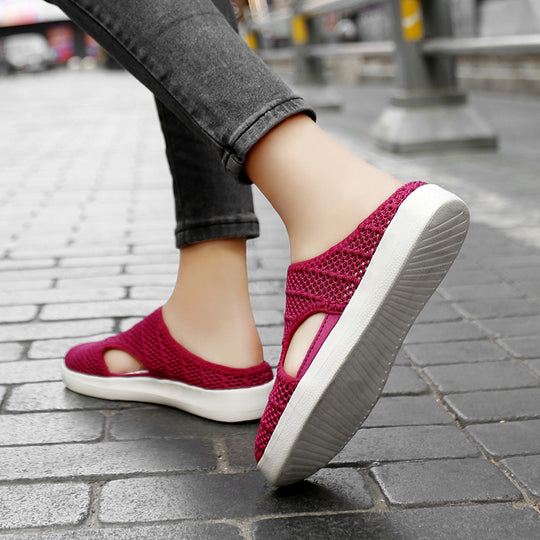 Damen Atmungsaktive Slip-On Clogs mit elastischem Netzdesign R&B