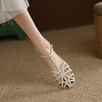 Damen Riemchen-Sandalen mit elegantem Verschluss und weicher Sohle