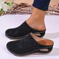 Damen Clogs mit eleganter Lochmuster-Applikation und rutschfester Sohle R&B