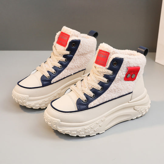 Damen High-Top Sneakers mit warmem Fleece-Futter und rutschfester Sohle R&B