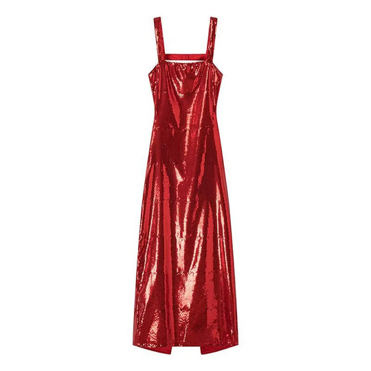 Damen Maxikleid mit glitzernden Pailletten und elegantem Schnitt R&B