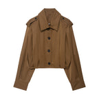 Damen lässige cropped Jacke R&B