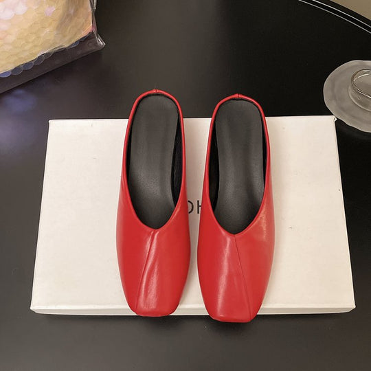 Damen elegante Mules mit modernem spitz zulaufendem Design R&B
