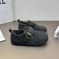 Damen Filzclogs mit dekorativem Schnallenverschluss R&B