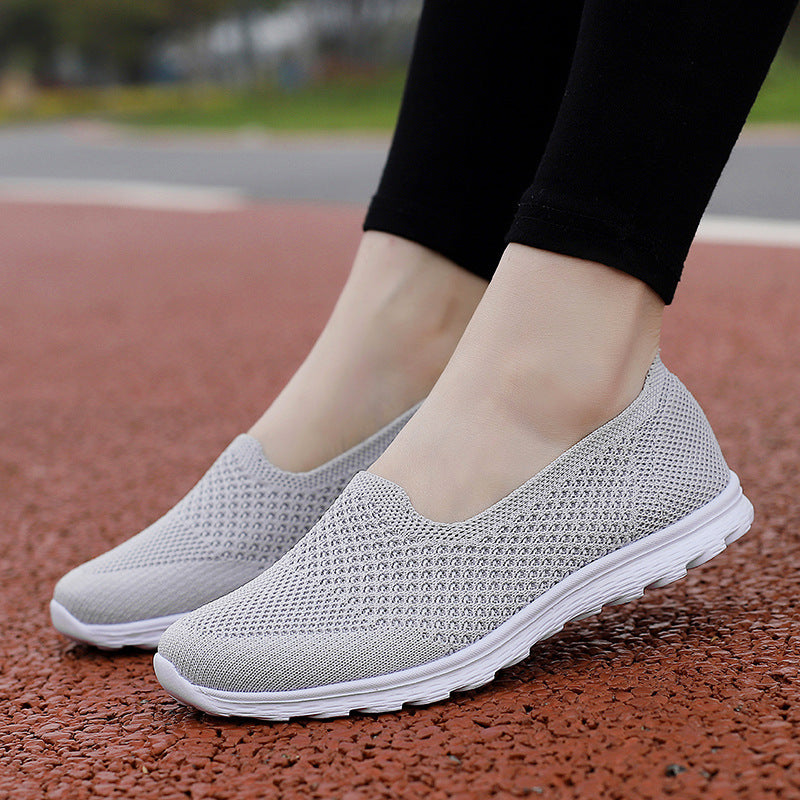Damen Bequeme Slip-On Sneakers mit atmungsaktiver Netzstruktur