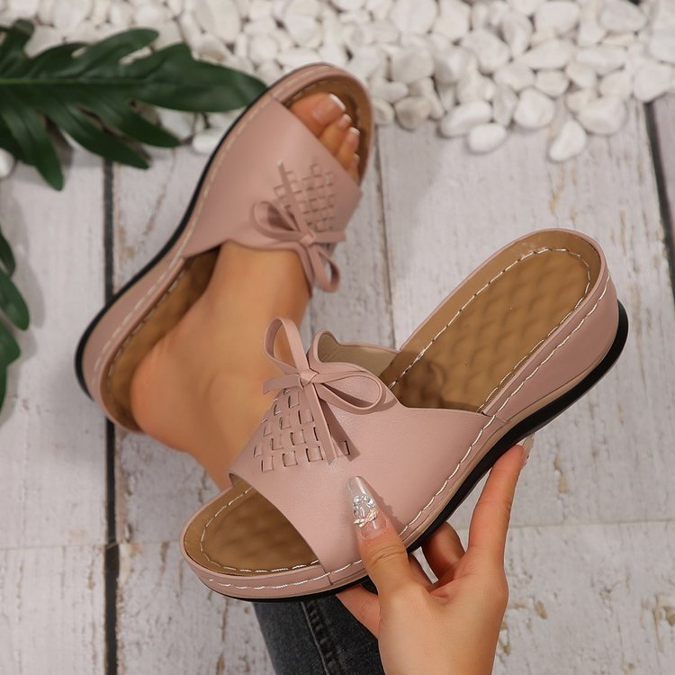 Damen Komfortable und stilvolle Mules mit raffiniertem Schleifendetail R&B