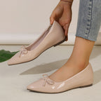 Damen Elegante Ballerinas mit modischem Schleifen-Detail