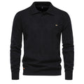 Herren Polo-Pullover mit strukturiertem Diamantmuster und klassischem Kragen