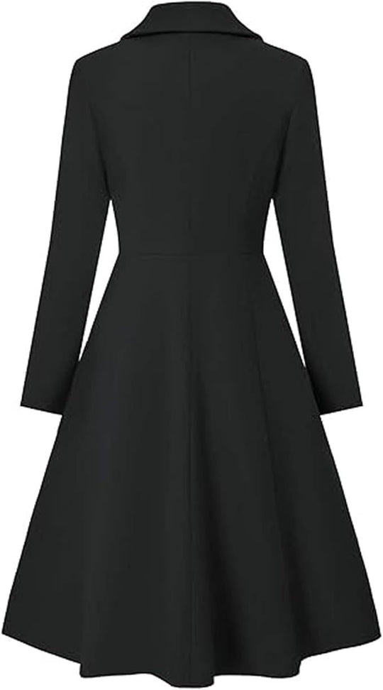 Damen Eleganter Oversize-Mantel mit doppelter Knopfreihe R&B