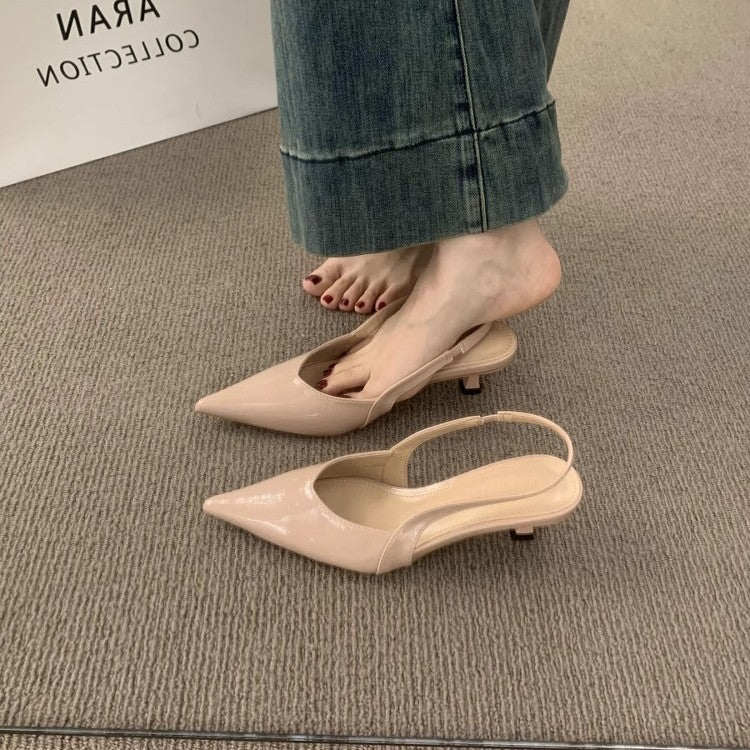 Damen Slingback-Pumps mit elegantem Design und glänzender Oberfläche R&B