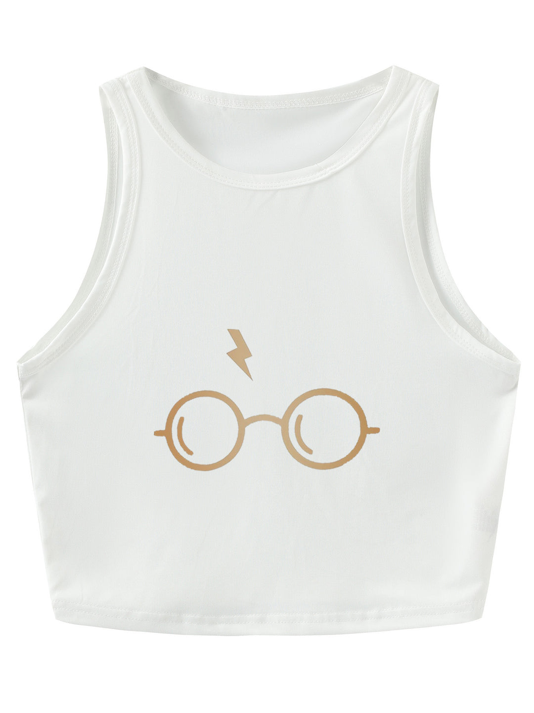 Damen Crop-Top mit auffälligem Schriftzug und körpernahem Schnitt R&B