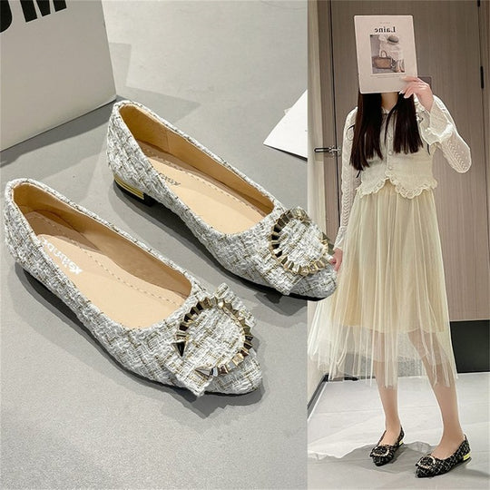 Damen elegante Slipper mit glitzerndem Schmuckdetail R&B