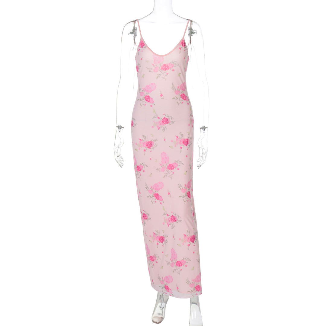 Damen Maxikleid mit zartem Blumenmuster R&B