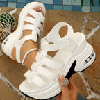 Damen Wedge-Sandalen mit verstellbaren Riemen und luftiger Sohle R&B