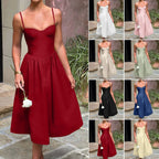 Damen Midi-Kleid mit taillierter Silhouette und A-Linie R&B