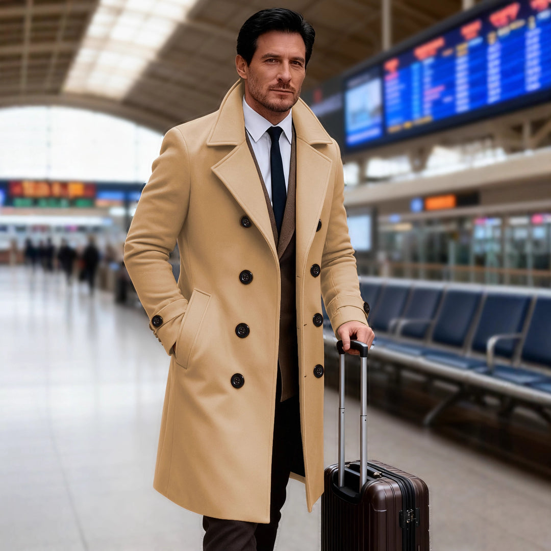 Herren eleganter Doppeltunnelmantel R&B